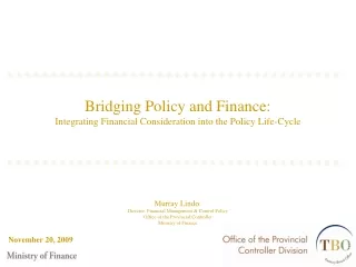 Bridging Policy and Finance: Integrating Financial Consideration into the Policy Life-Cycle