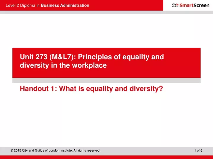 handout 1 what is equality and diversity