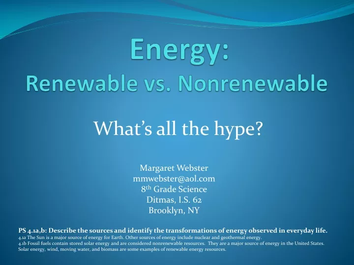 energy renewable vs nonrenewable