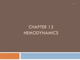 Chapter 13 Hemodynamics