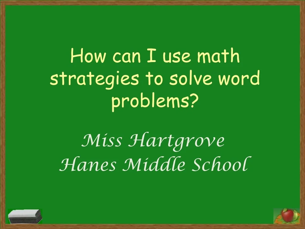 PPT - Math Strategy Mastery: Solving Word Problems with Ease PowerPoint ...