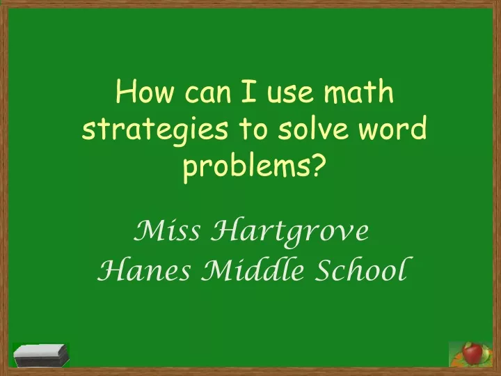 how can i use math strategies to solve word problems