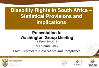 Disability Rights in South Africa – Statistical Provisions and Implications