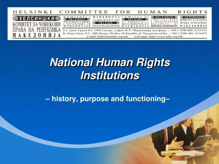 national human rights institutions