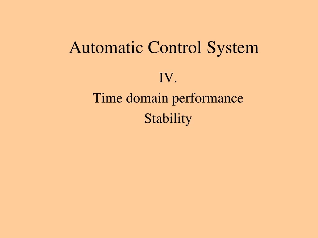 Powerpoint Automatic Control PPT - Automatic Control System PowerPoint Presentation, free download ...