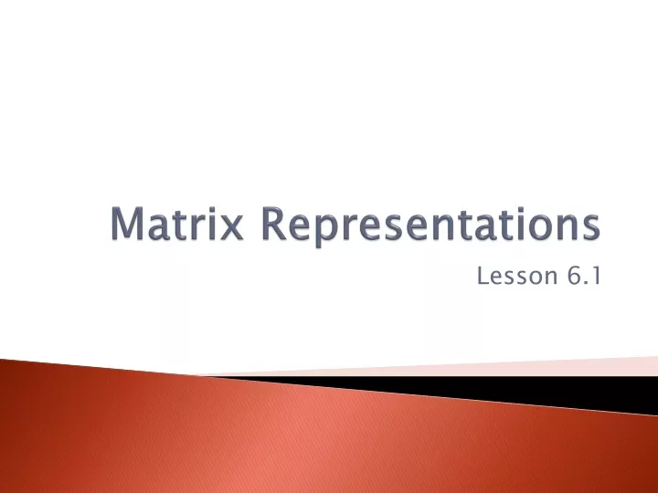 matrix representations