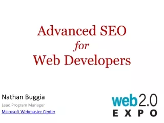 Advanced SEO  for Web Developers