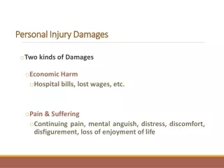 Personal Injury Damages
