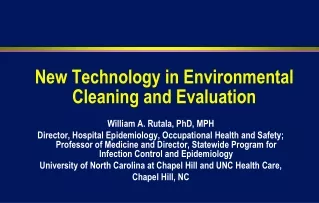 New Technology in Environmental  Cleaning and Evaluation