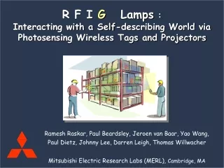Radio Frequency Identification Tags (RFID)