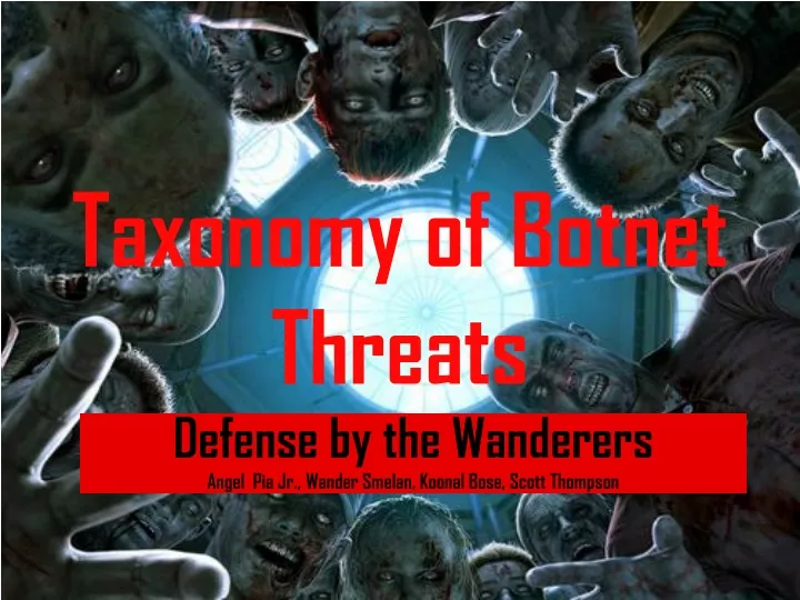 taxonomy of botnet threats