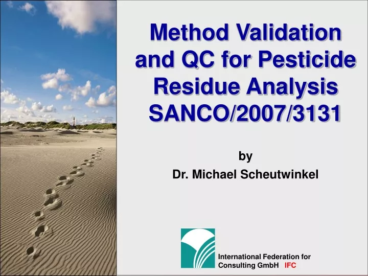 method validation and qc for pesticide residue