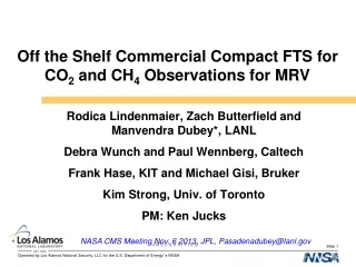 Off the Shelf Commercial Compact FTS for CO 2  and CH 4  Observations for MRV