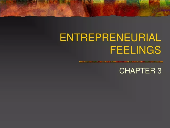 entrepreneurial feelings