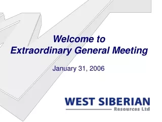 Welcome to Extraordinary General Meeting
