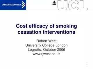Cost efficacy of smoking cessation interventions
