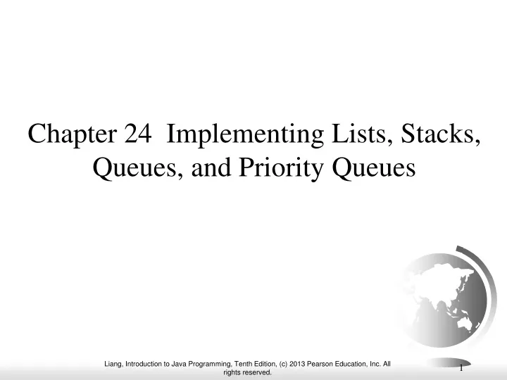 chapter 24 implementing lists stacks queues and priority queues