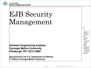 EJB Security Management