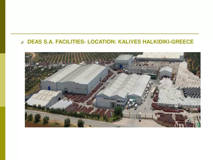 deas s a facilities location kalives halkidiki