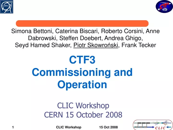ctf3 commissioning and operation