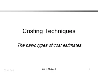 Costing Techniques