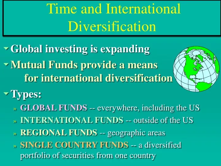 time and international diversification
