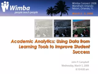 Academic Analytics: Using Data from Learning Tools to Improve Student Success
