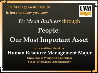 People:   Our Most Important Asset