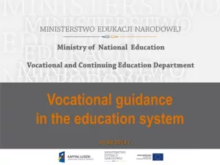 Vocational guidance  in  the education system