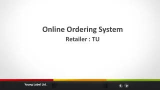 Online  Ordering System Retailer  : TU