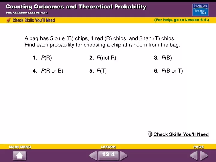 counting outcomes and theoretical probability