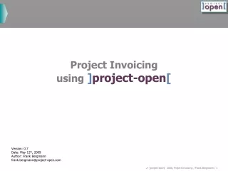 Project Invoicing using  ] project-open [