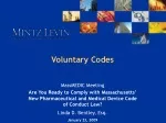Voluntary Codes - slide 1