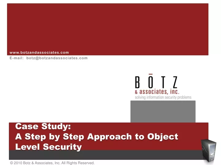 case study a step by step approach to object level security