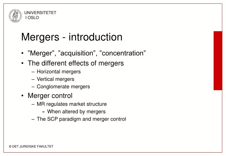 mergers introduction