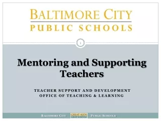 Mentoring and Supporting Teachers