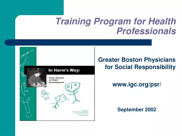 training program for health professionals