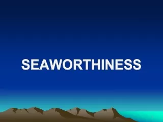 SEAWORTHINESS