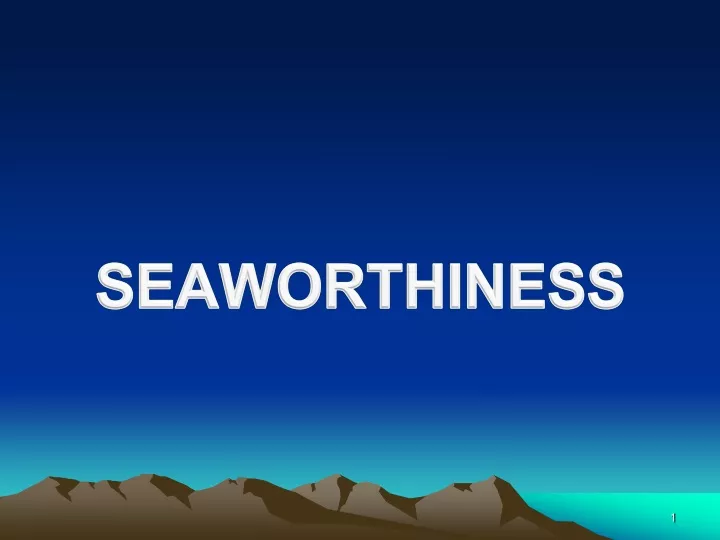 seaworthiness