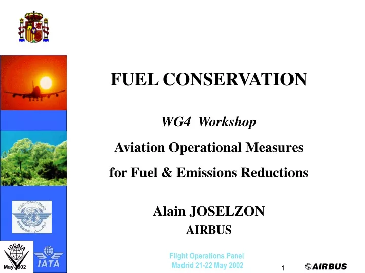 fuel conservation wg4 workshop aviation