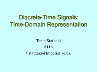 Discrete-Time Signals: Time-Domain Representation