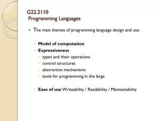 G22.2110  Programming Languages
