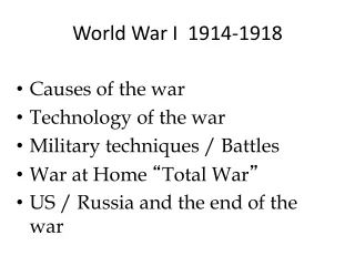 World War I  1914-1918