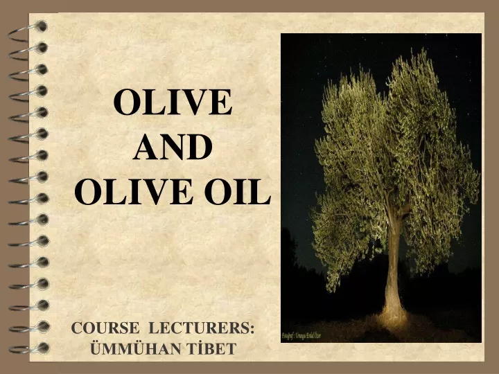 olive and olive oil