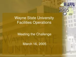 Wayne State University Facilities Operations