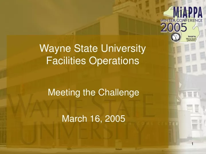 wayne state university facilities operations