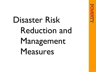 Disaster Risk Reduction and Management Measures