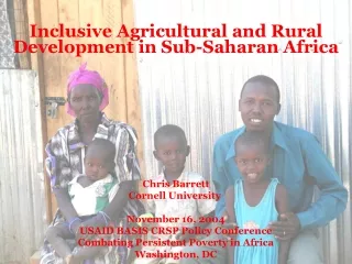 Inclusive Agricultural and Rural Development in Sub-Saharan Africa