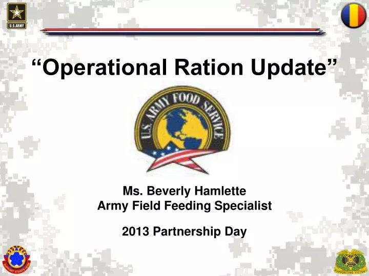operational ration update ms beverly hamlette