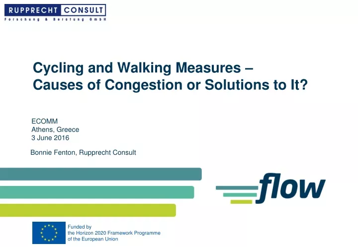 cycling and walking measures causes of congestion or solutions to it